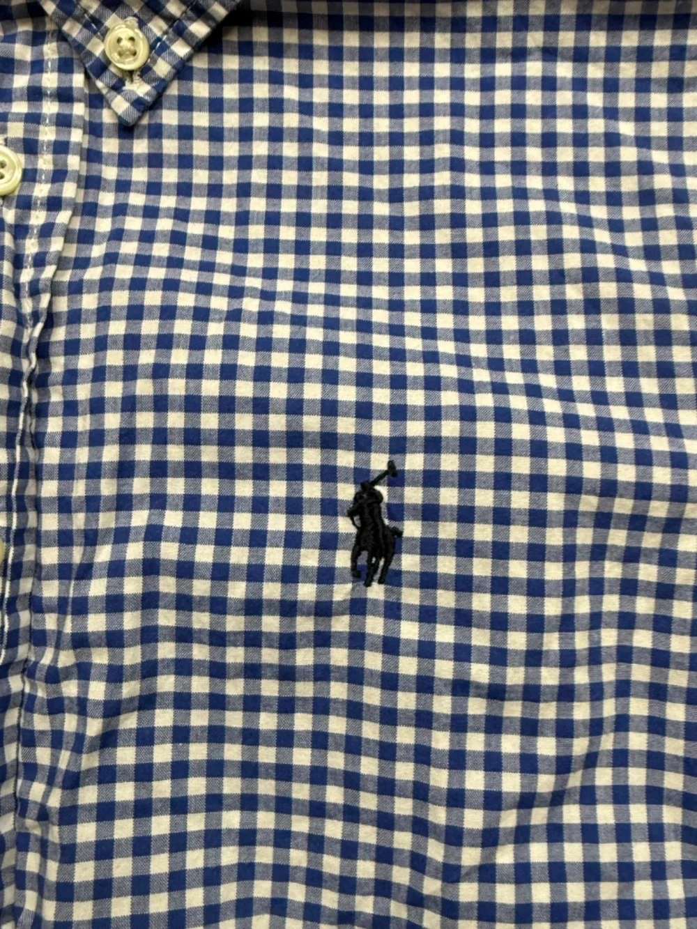 Polo Ralph Lauren Button Up Toddler Size 6T Blue Checkered Long Sleeve